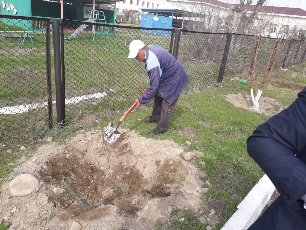 Мектеп мұғалімдері мен оқушылардың сенбілігі